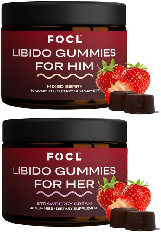 1 Month Supply Libido Boosting Gummies with Horny Goat Weed for Men & Women | Enhance Desire, Arousal, Energy, Stamina, Performance, Endurance | Hormone Balance Kit for Intimacy
