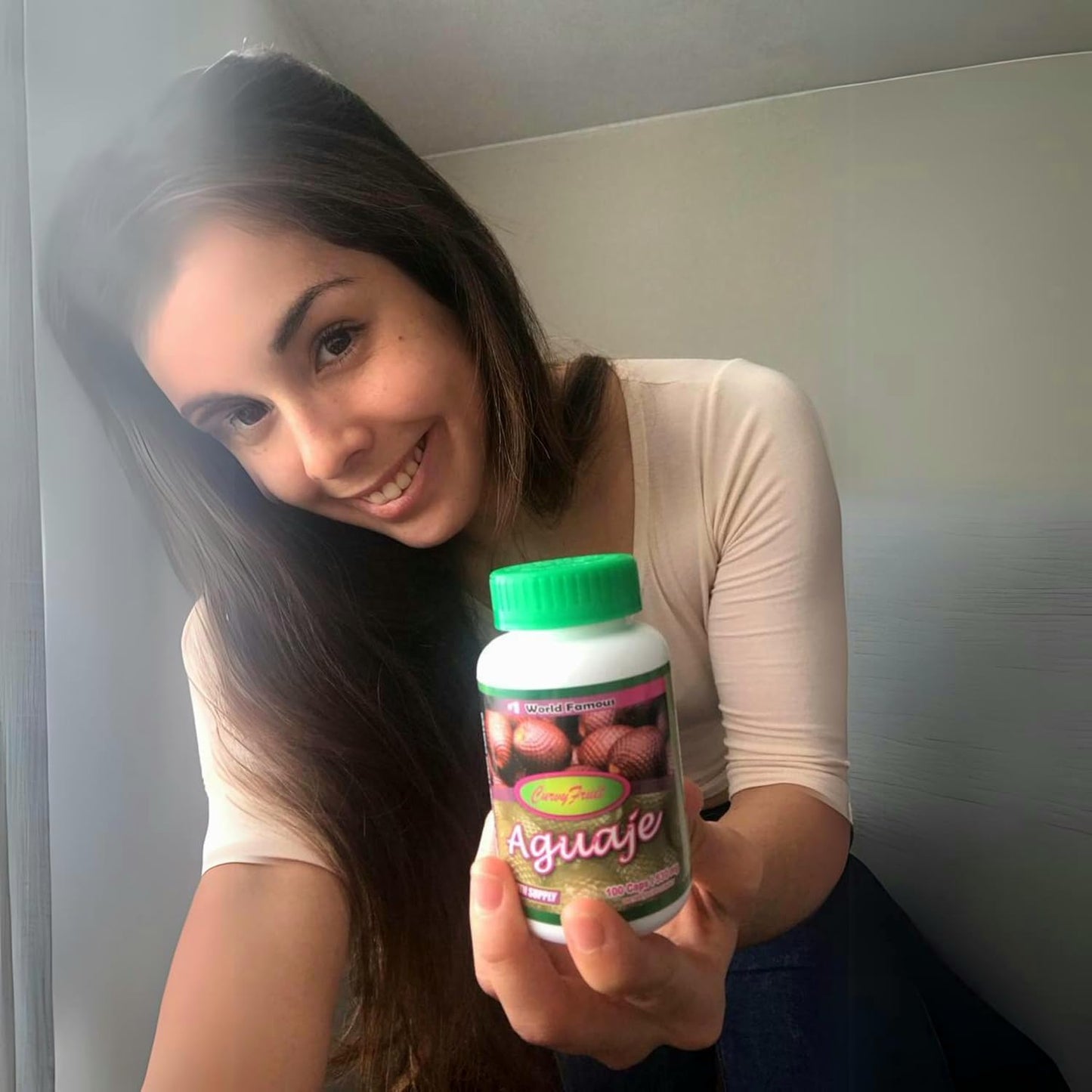 100% Natural Aguaje CurvyFruit Pills from Peru - 550mg x 100 Capsules for Curves (1 Month Supply)