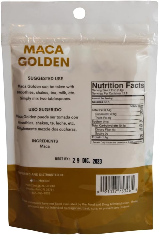 100% Natural Bio Herbal Maca Golden Root Powder - Boost Energy and Start Your Day Strong