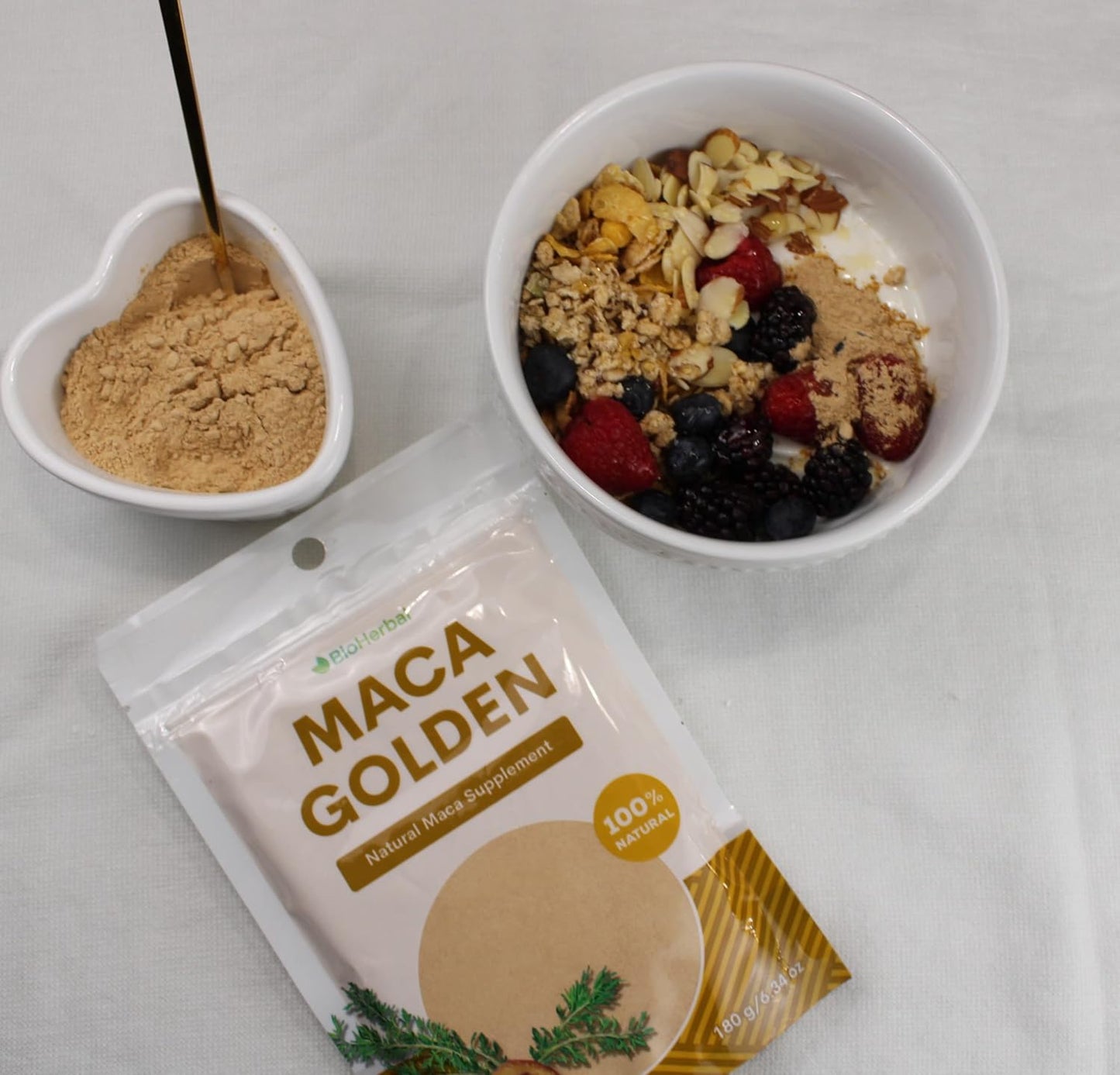 100% Natural Bio Herbal Maca Golden Root Powder - Boost Energy and Start Your Day Strong