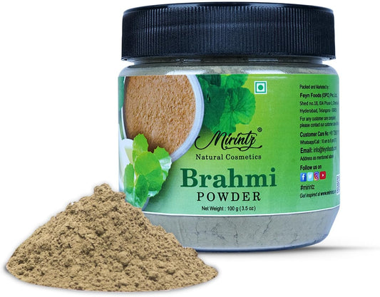100% Natural Brahmi Powder for Hair Growth - 100g Pure Bacopa Monnieri Herbal Supplement - Ayurvedic Support for Healthy Hair - Herbal Hair Mix