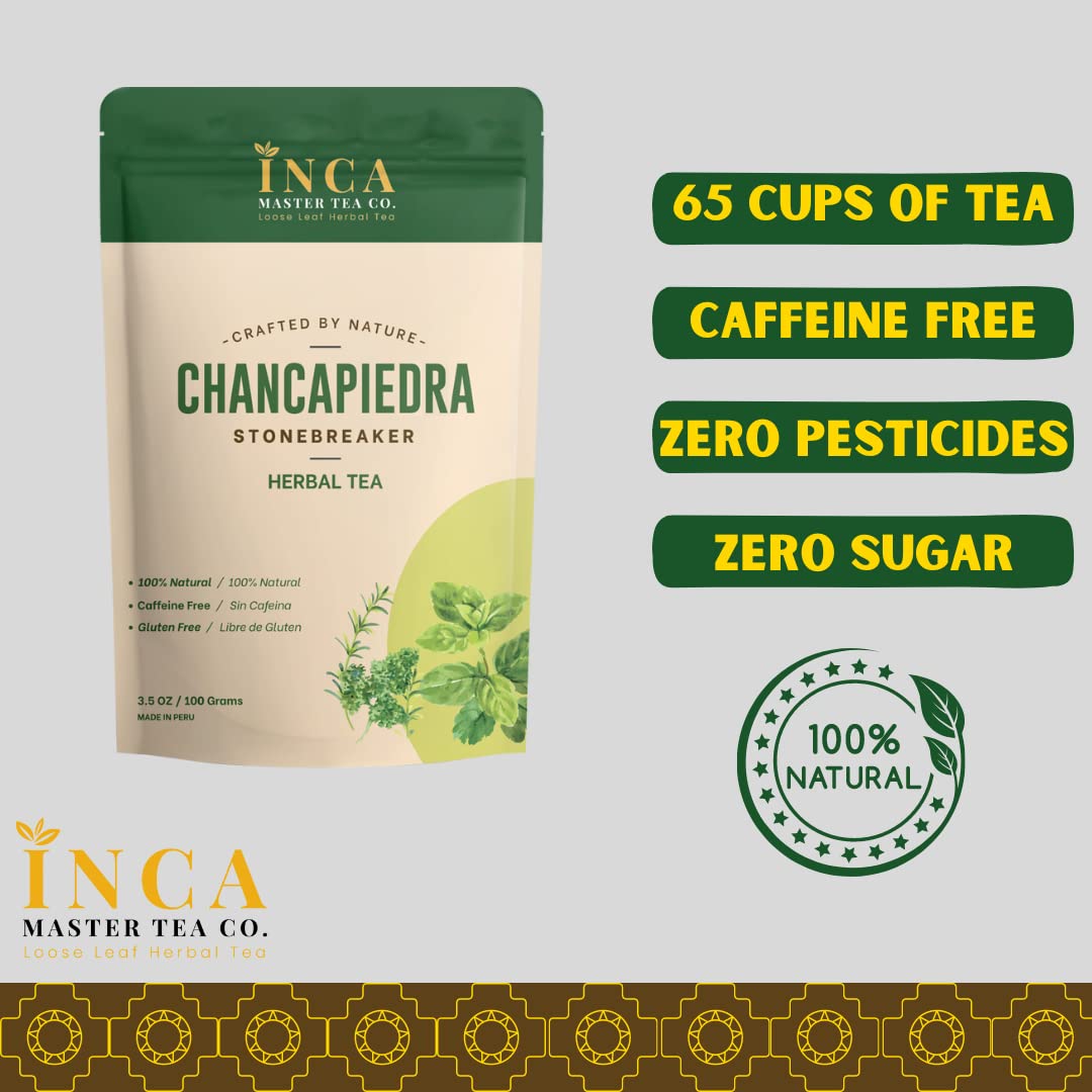 100% Natural Inca Master Chanca Piedra Stone Breaker Tea - Kidney Stone Dissolver & Gallbladder Cleanse - 100g Support