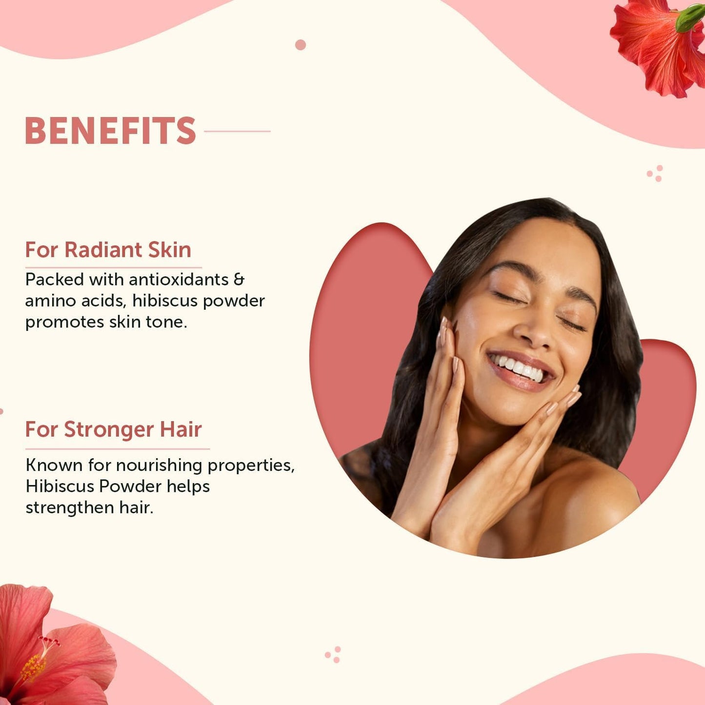 100% Natural Organic Hibiscus Powder (100g) for Skin & Hair Health | Ayurvedic Care for Men & Women | Vegan Friendly | High in Antioxidants & Vitamin C | No Additives | Single Pack