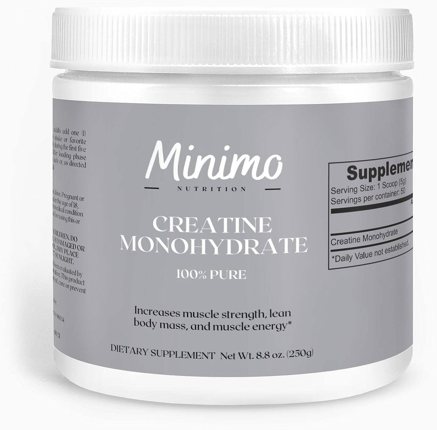100% Pure Creatine Monohydrate Powder - 5000mg Per Serving - Supports Muscle Energy & Strength - 8.8 oz - 50 Servings