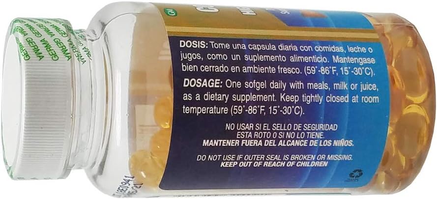 100 Pure Norwegian Cod Liver Oil Capsules - Aceite De Higado De Bacalao - GERMA