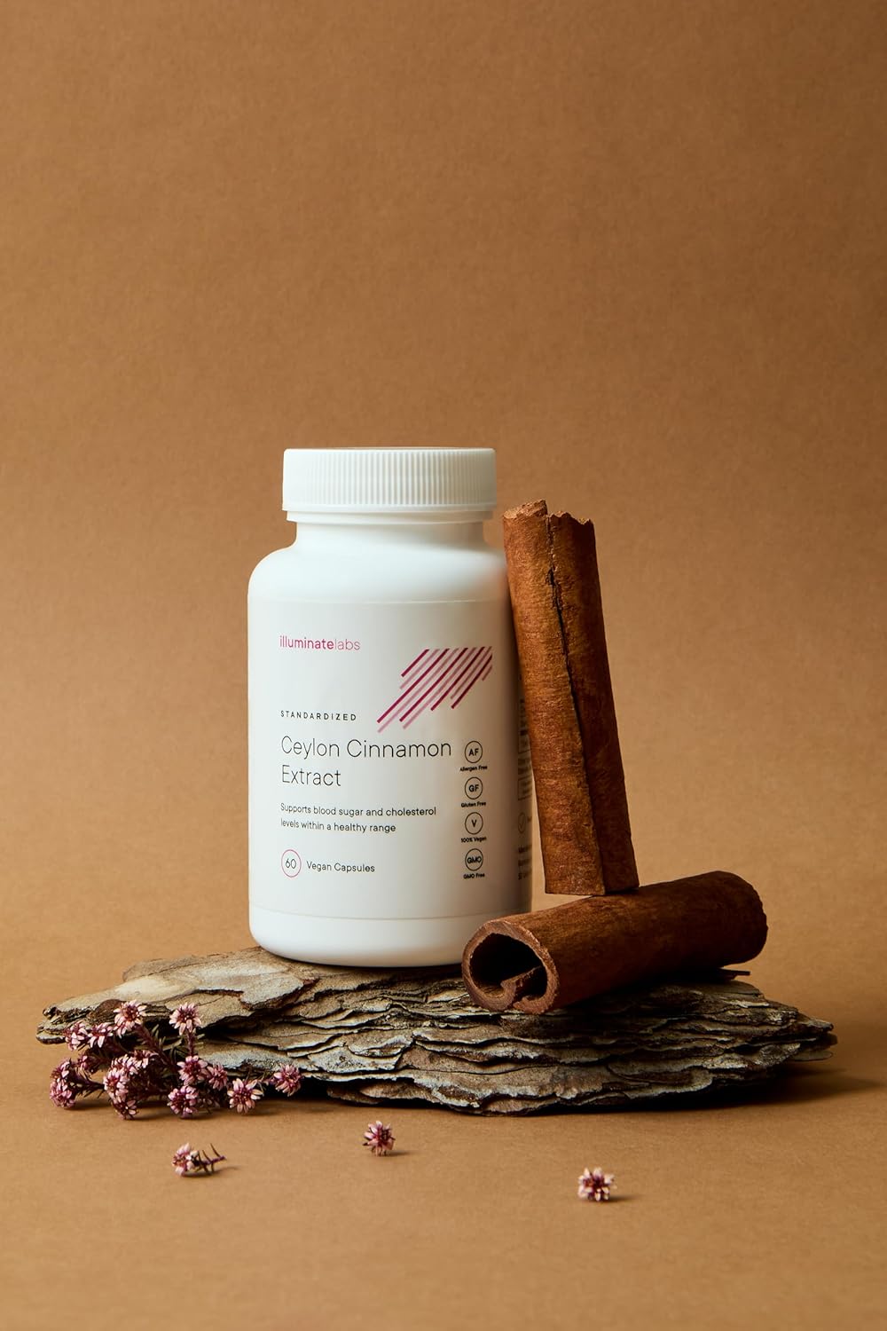 1000mg Ceylon Cinnamon Extract Capsules by Illuminate Labs | Third-Party Tested for Quality | Research-Supported Formula