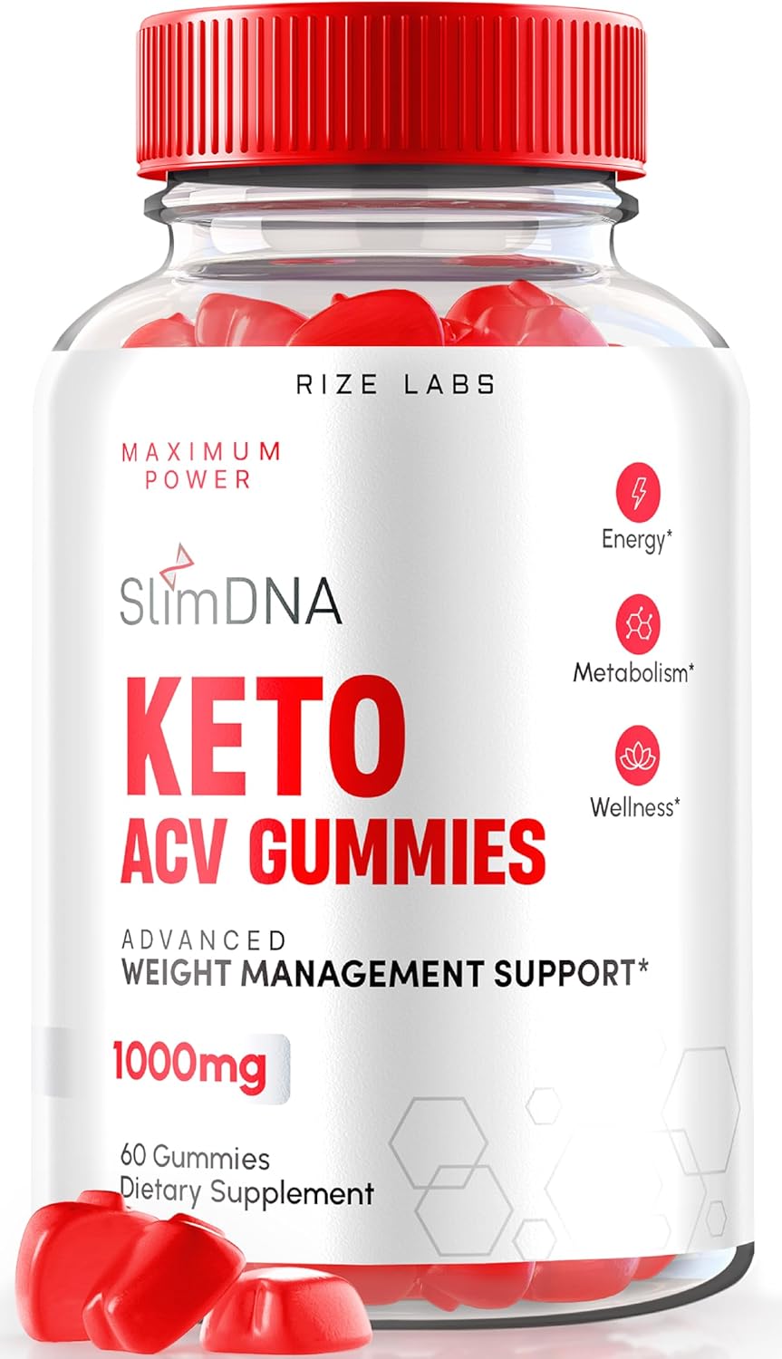 1000mg Rize Labs SlimDNA Keto Gummies - Advanced Slimming Formula & ACV Supplement - 60 Gummies