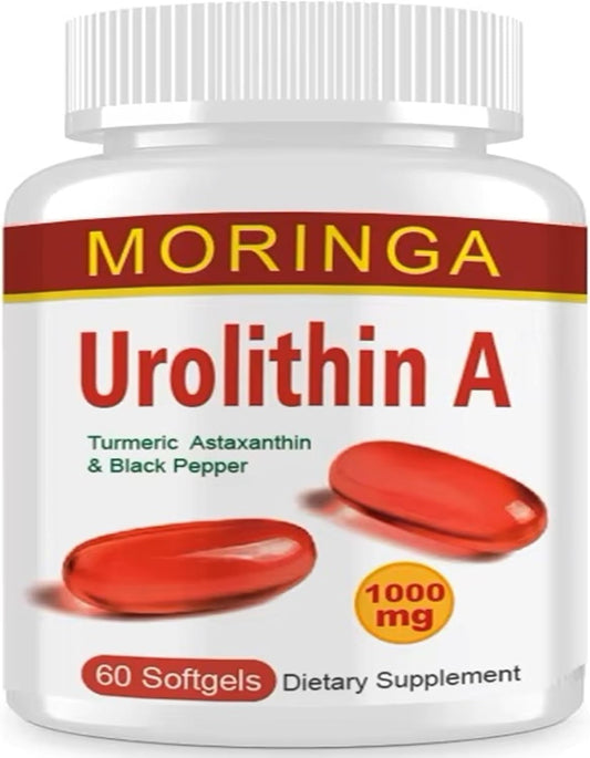 1000mg Urolithin A Supplement for Cellular Renewal, Muscle Strength, and Longevity - 60 Softgels