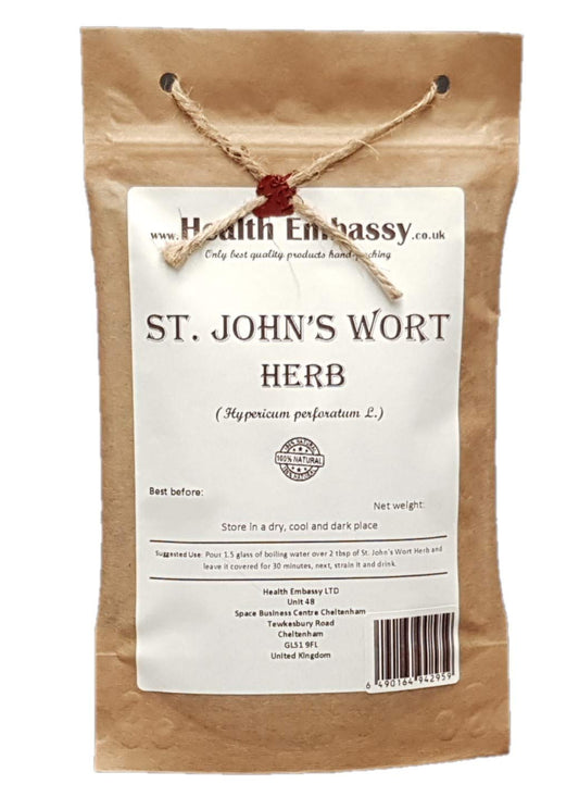 100g Health Embassy St. John's Wort Herb Tea - Hypericum Perforatum L - 100% Natural