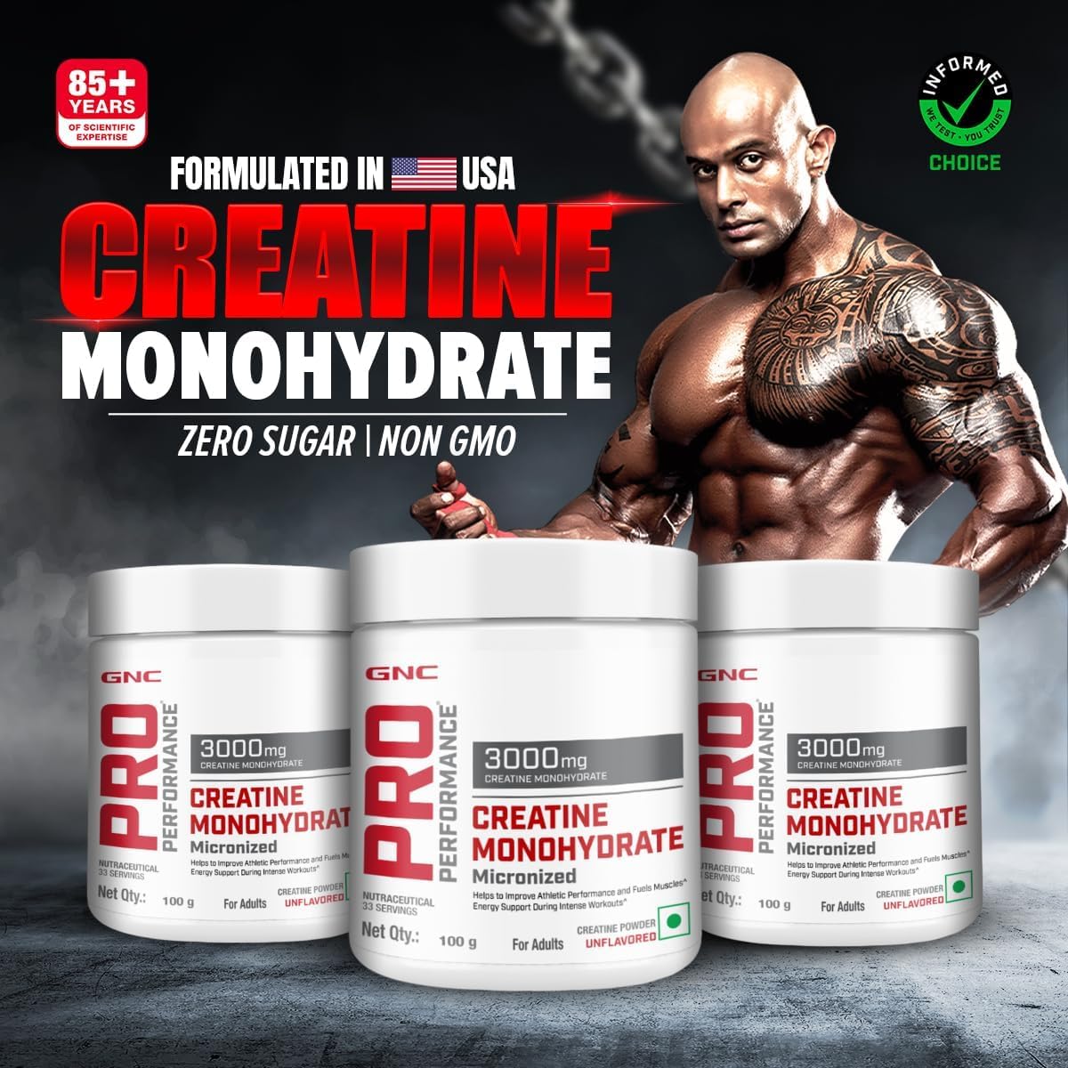 100g Micronized Creatine Monohydrate Powder - 33 Servings | Muscle Building Supplement