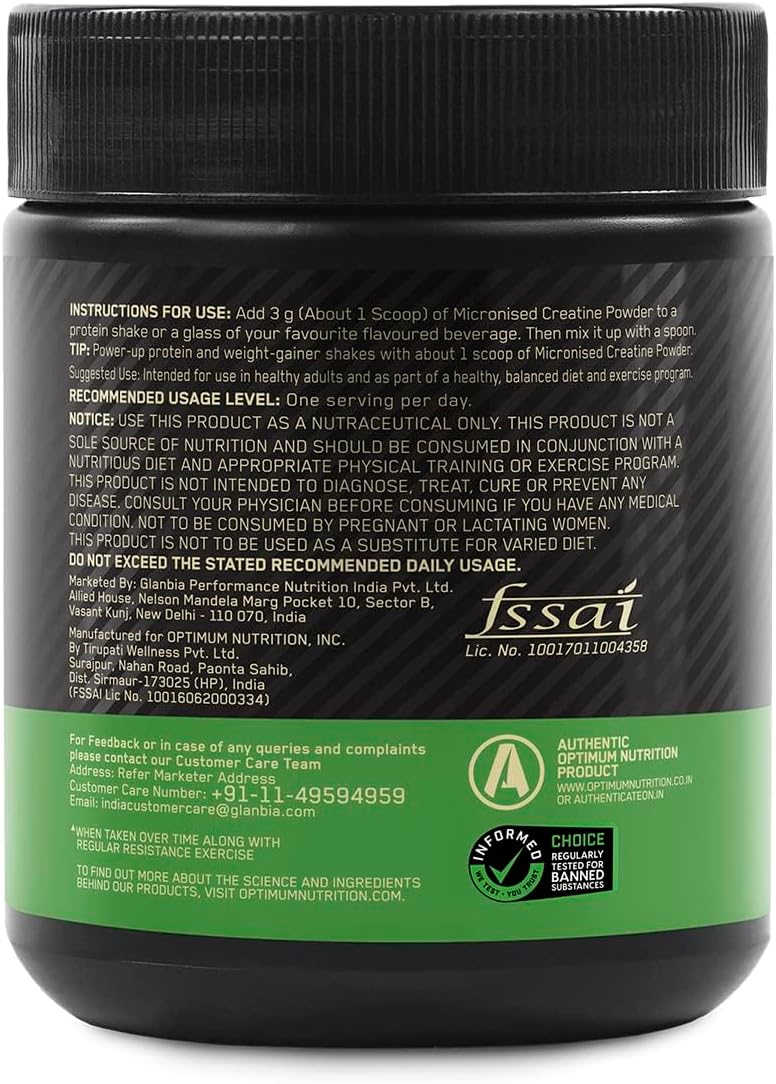 100g Micronized Creatine Monohydrate Powder - 33 Servings, Unflavored