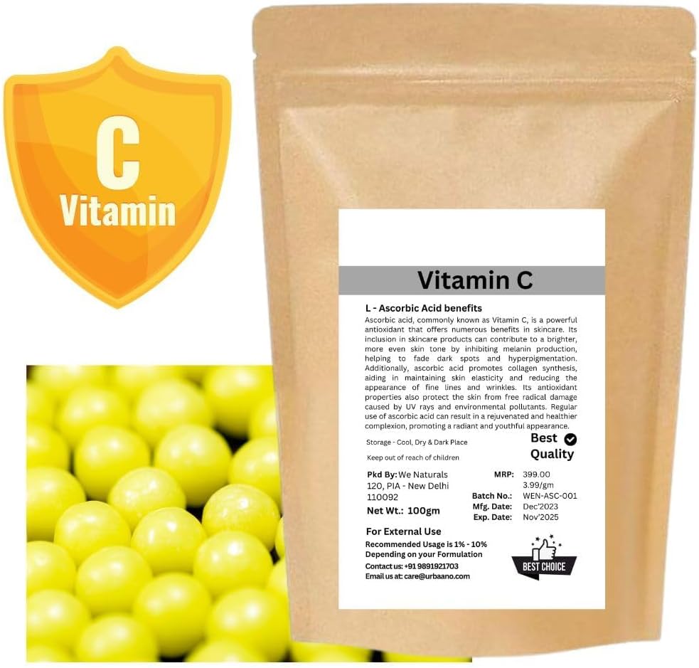100gm Vitamin C Powder for DIY Serum, Soap, Cream, Lotion, Face Wash - Face, Skin & Body