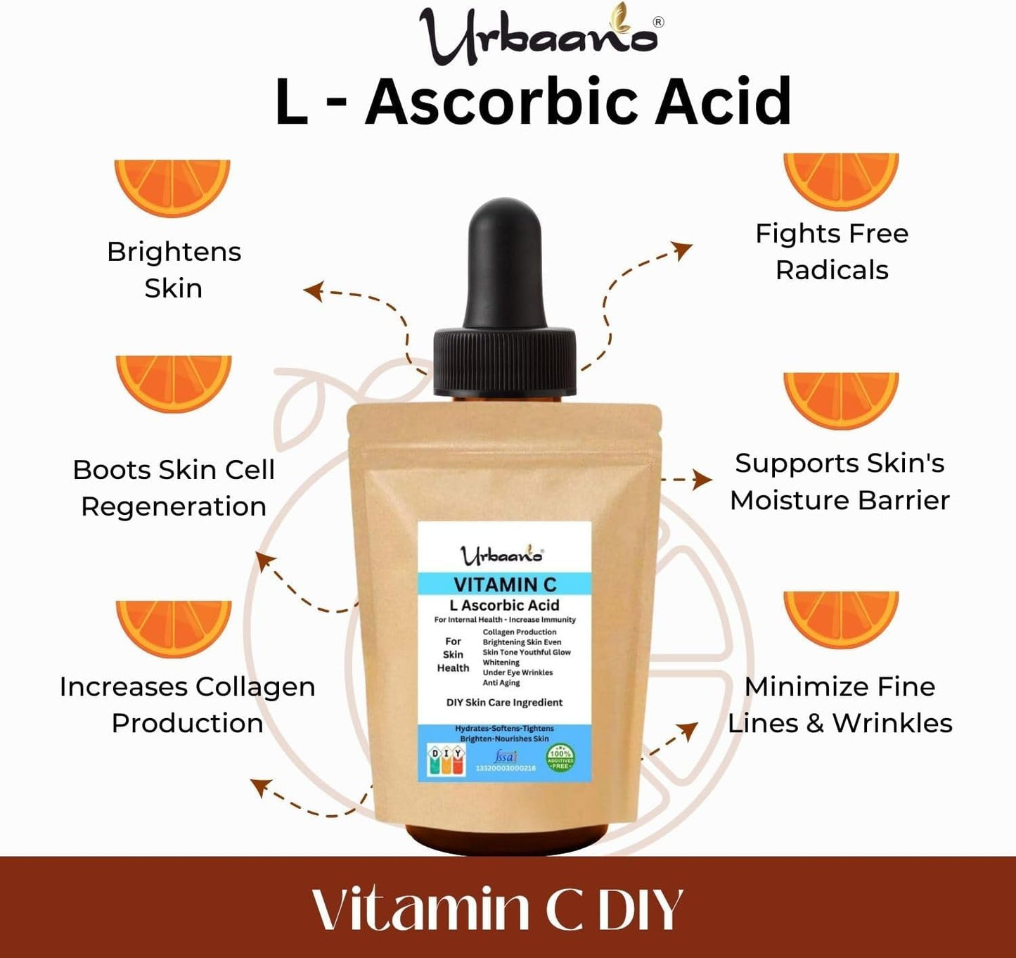 100gm Vitamin C Powder for DIY Serum, Soap, Cream, Lotion, Face Wash - Face, Skin & Body