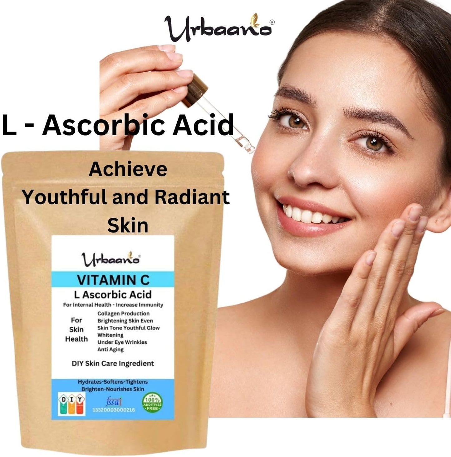 100gm Vitamin C Powder for DIY Serum, Soap, Cream, Lotion, Face Wash - Face, Skin & Body