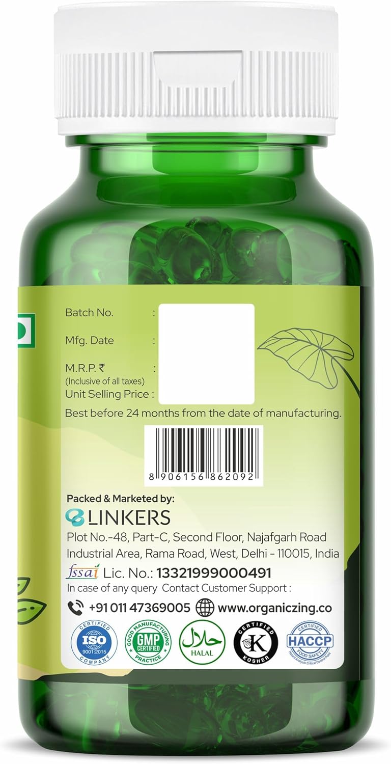 100mg Organic ZING L-Theanine Capsules - GMP Quality Assured, Kosher, Vegan | 30 Count