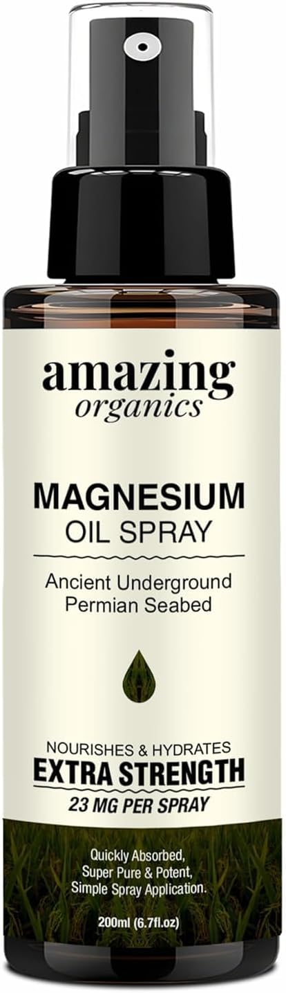 100ml AmazingOrganics Magnesium Oil Spray for Muscle Recovery, Better Sleep, Cramp Relief, Fitness Aid