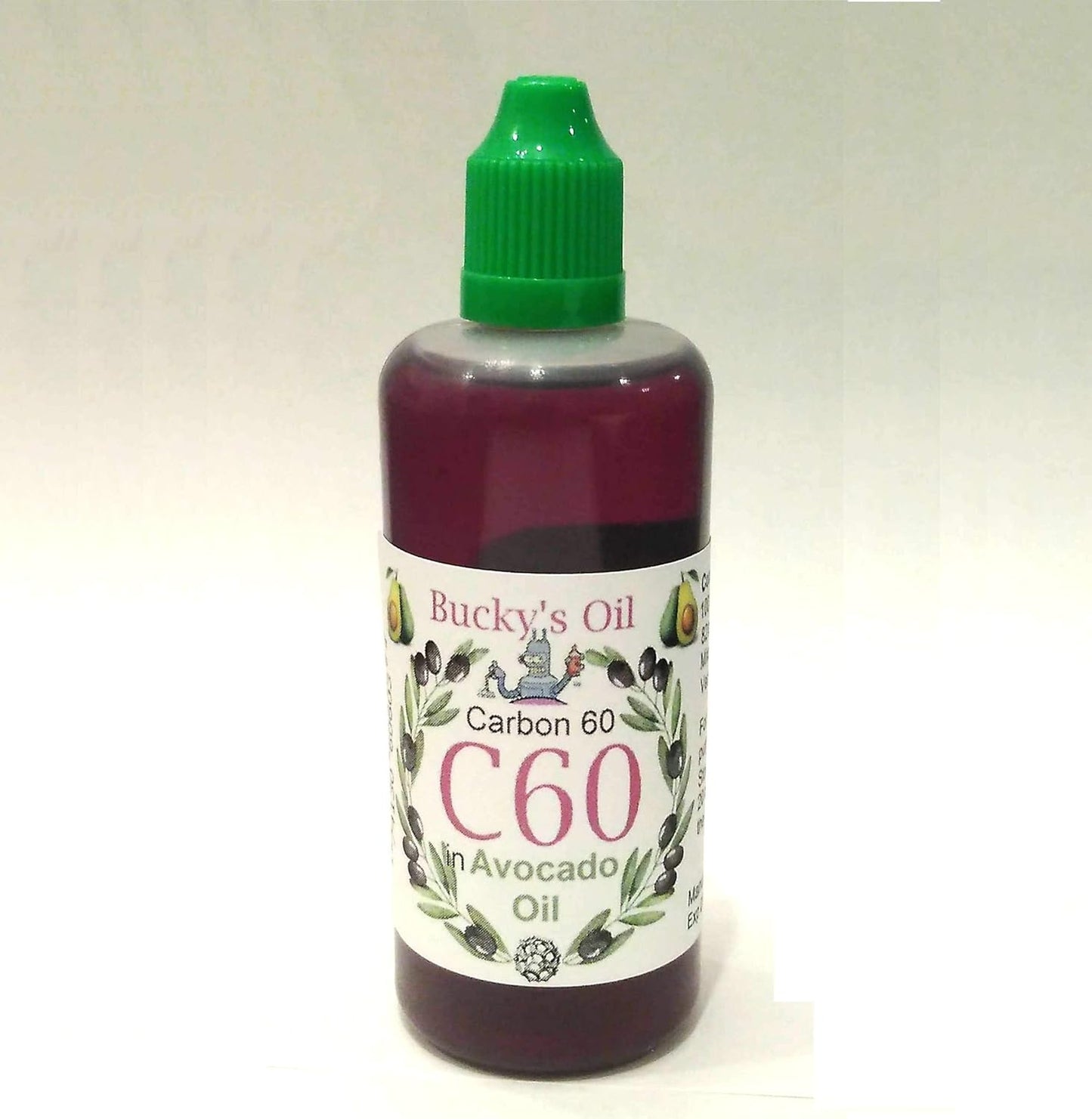 100ml Bucky's Oil C60 Avocado Oil with High 82mg Carbon 60 Concentration - 99.9% Pure