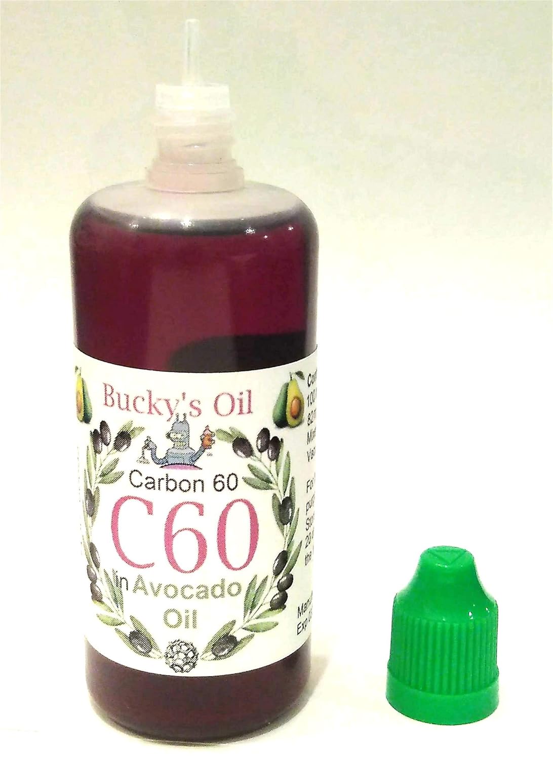 100ml Bucky's Oil C60 Avocado Oil with High 82mg Carbon 60 Concentration - 99.9% Pure