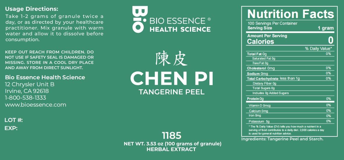 1185 Chen Pi: Orange Peel Bio Essence Health Science - 100g