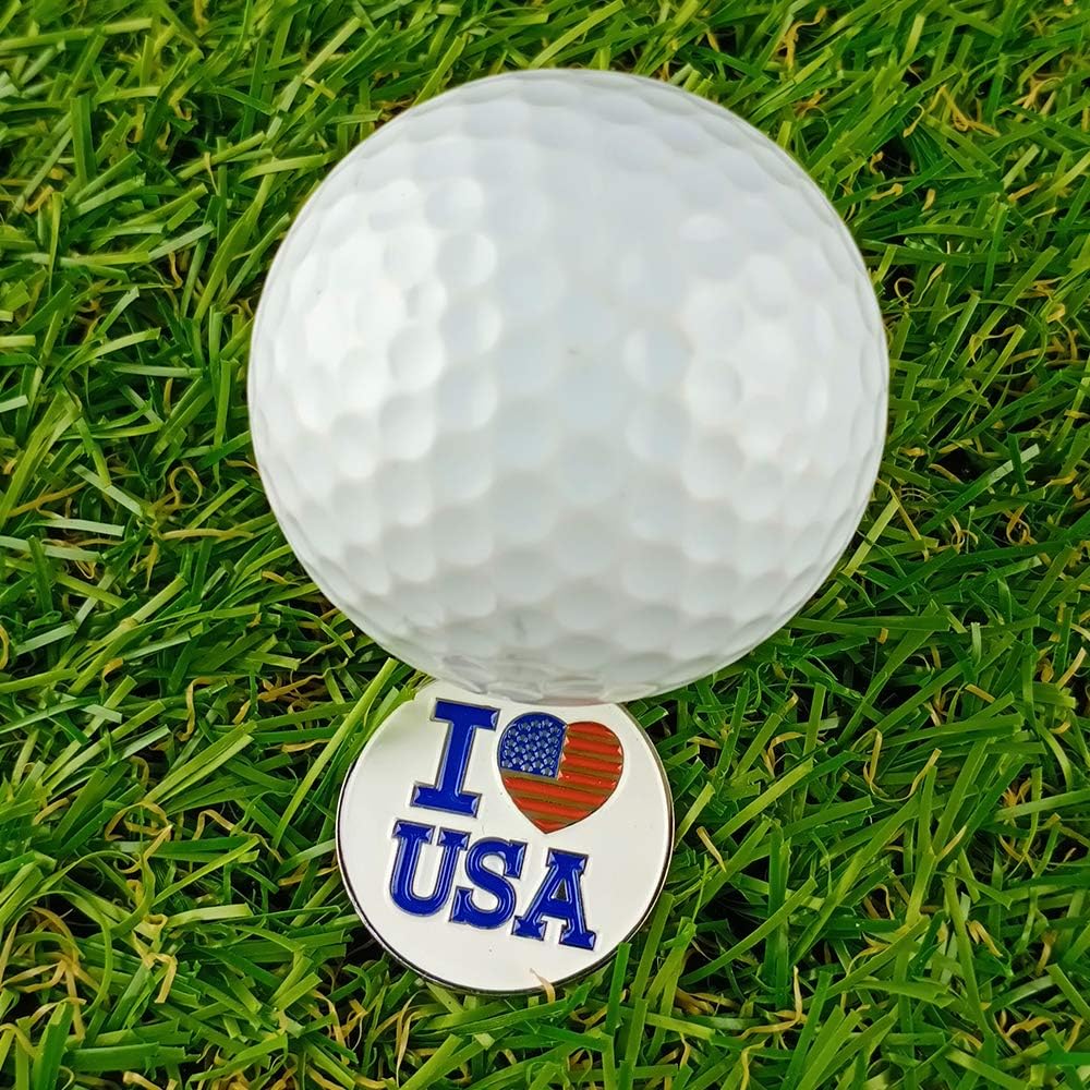 12 Assorted Pattern Golf Ball Markers Value Pack with Cap Clips and Divot Repair Tools - Golf Gifts for Men and Women