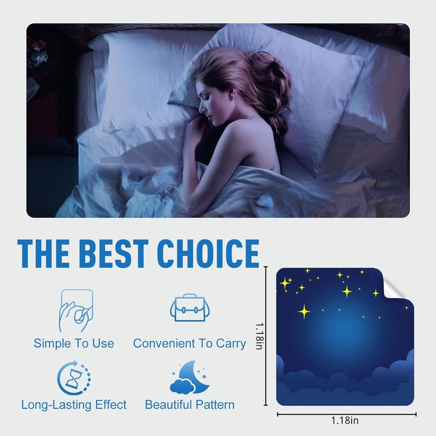 12 OHALEEP Dream Patch Sleep Patches for Adults, Extra Strength Sleep Aid for Improved Sleep Quality, Portable Patches for a Restful Night's Sleep
