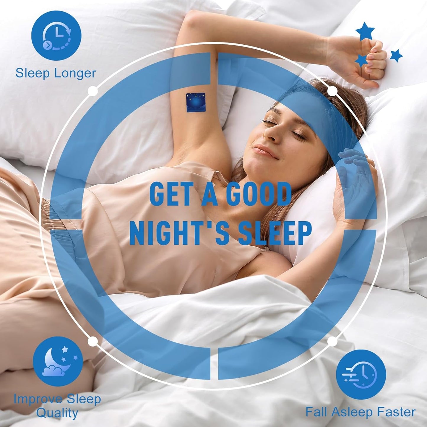 12 OHALEEP Dream Patch Sleep Patches for Adults, Extra Strength Sleep Aid for Improved Sleep Quality, Portable Patches for a Restful Night's Sleep