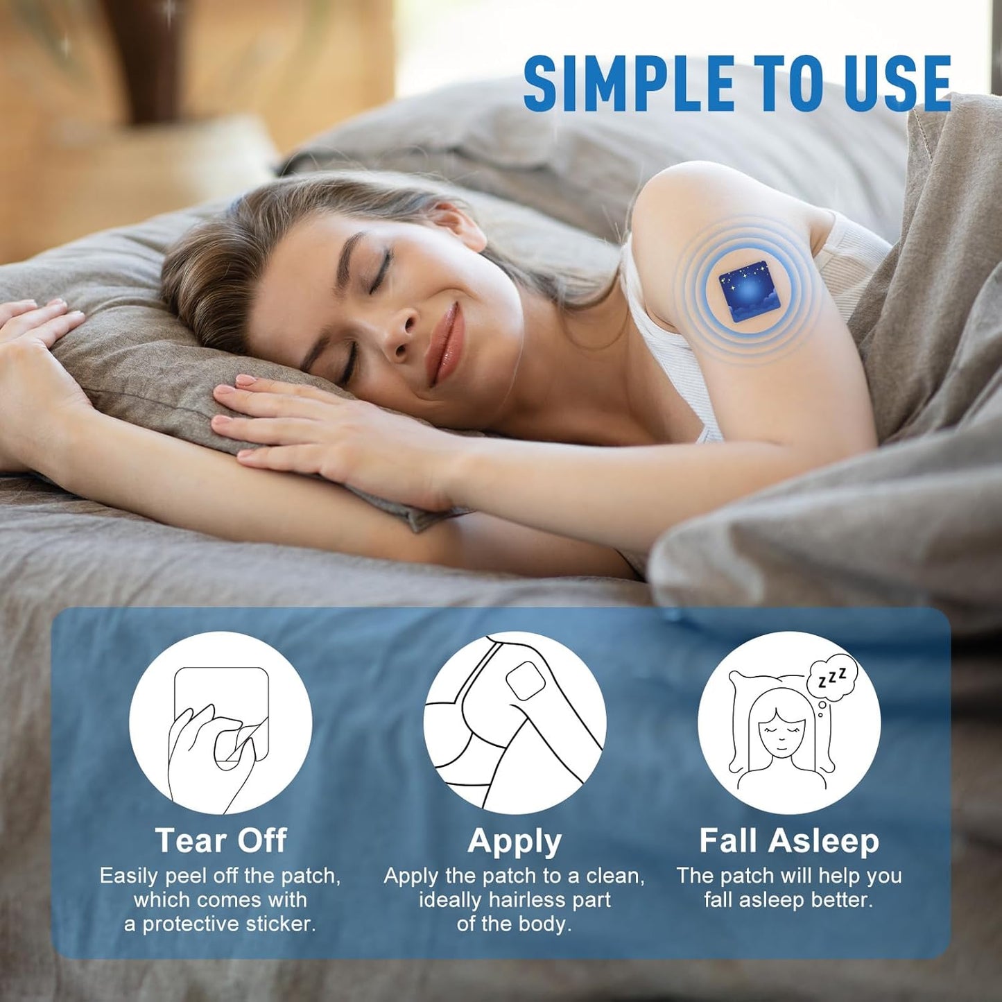 12 OHALEEP Dream Patch Sleep Patches for Adults, Extra Strength Sleep Aid for Improved Sleep Quality, Portable Patches for a Restful Night's Sleep