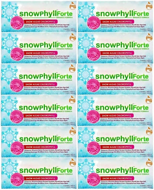 12 Packs Crystal Cell Snowphyll Forte Stem Cell Colon Care Formula - 15 Sachets/Pack