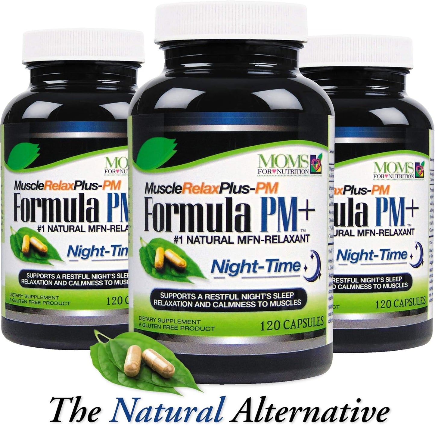 120 Capsules Night-Time Muscle Relax Formula for Moms - 1,500mg Strength with Magnesium Glycinate - Gluten Free