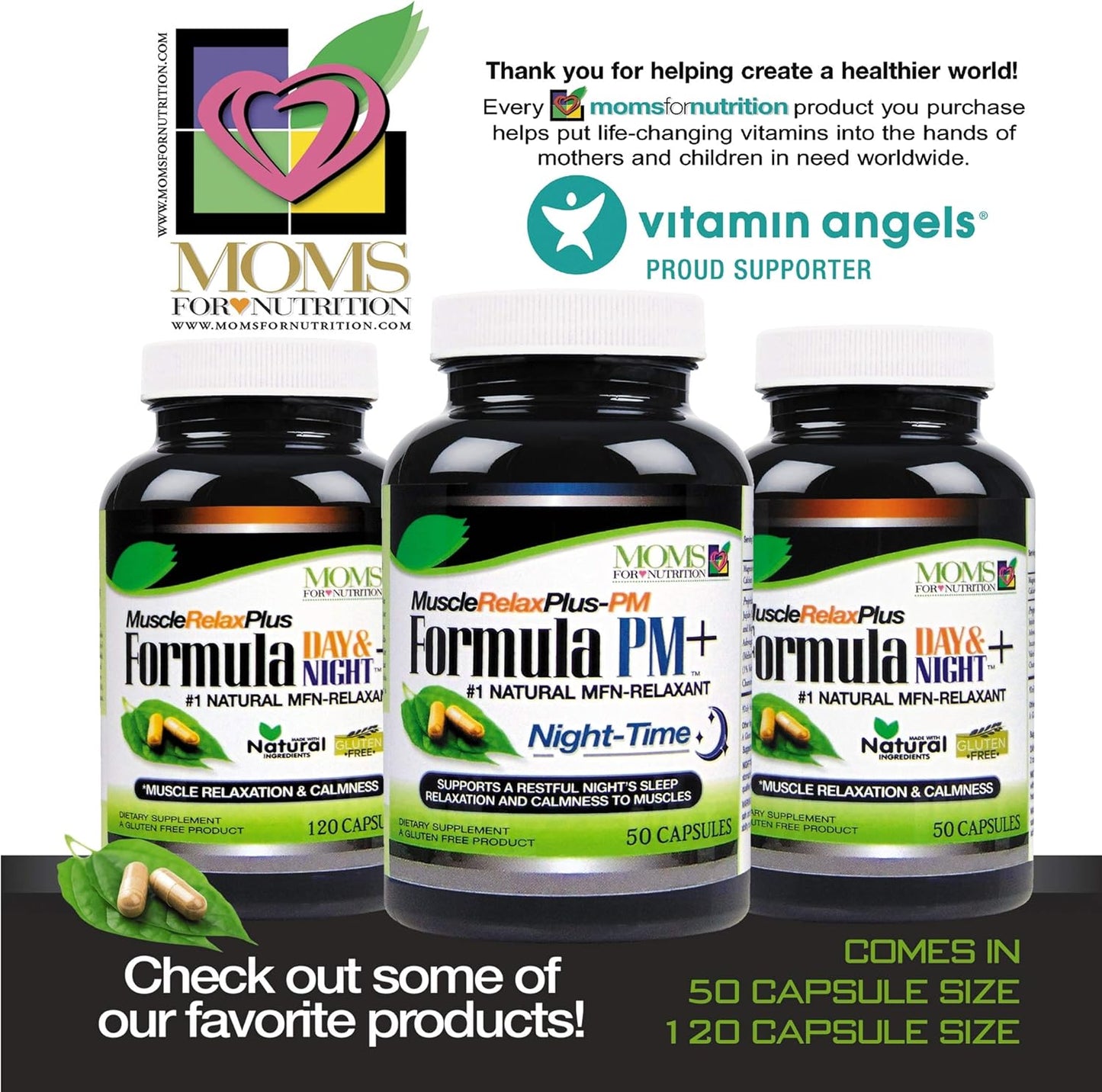 120 Capsules Night-Time Muscle Relax Formula for Moms - 1,500mg Strength with Magnesium Glycinate - Gluten Free