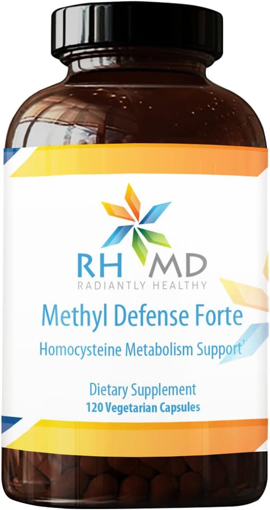 120 Capsules of Radiantly Healthy RHMD Methyl Defense Forte for Homocysteine Metabolism Support
