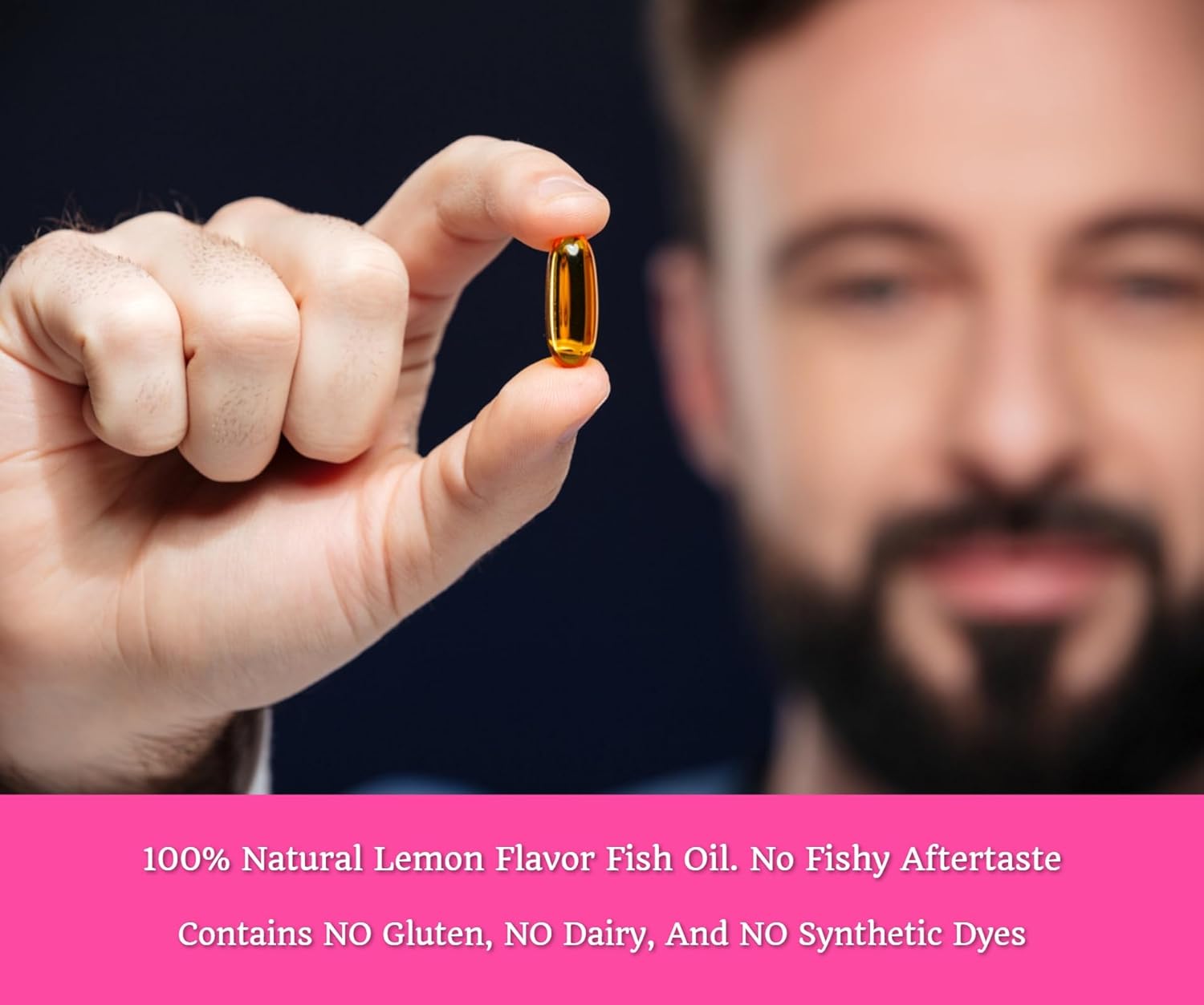 1200mg Nevancia Omega-3 Fish Oil Softgels with DHA & EPA for Heart and Brain Health - Natural Lemon Flavor - 60 Count