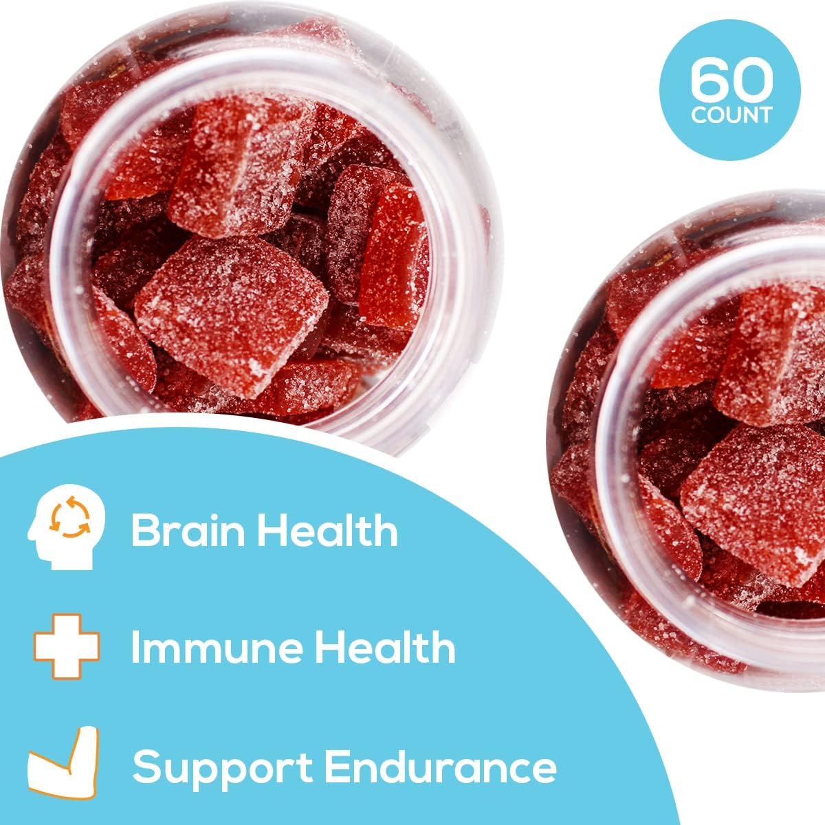 120ct Vegan Ashwagandha Apple Cider Vinegar Gummies for Immune Health, Endurance, Mood, Stress, Sleep, Brain Health - Non-GMO