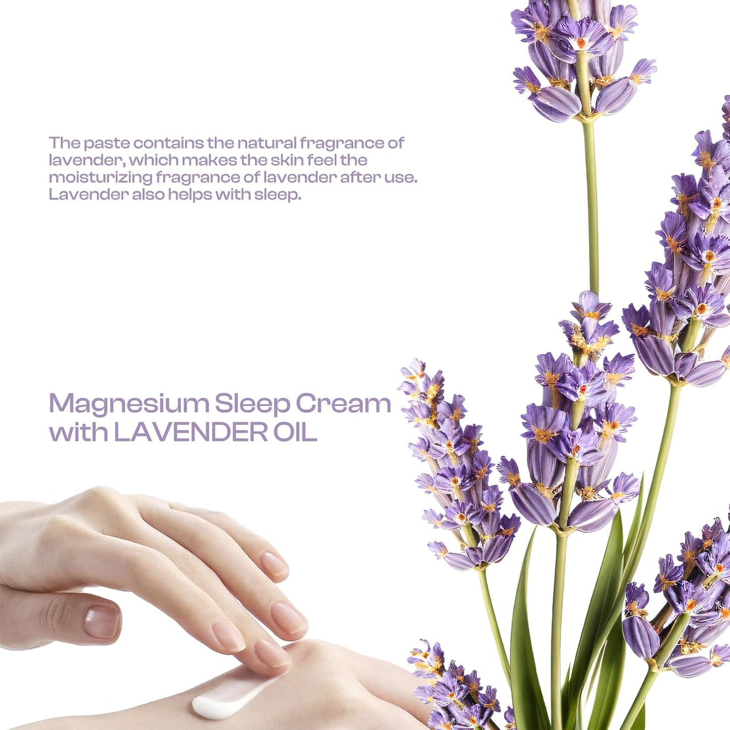 120g Jtopyrt Magnesium Sleep Cream with Lavender Oil for Leg Cramps Pain Relief - Moisturizing Topical Lotion Safe for Kids