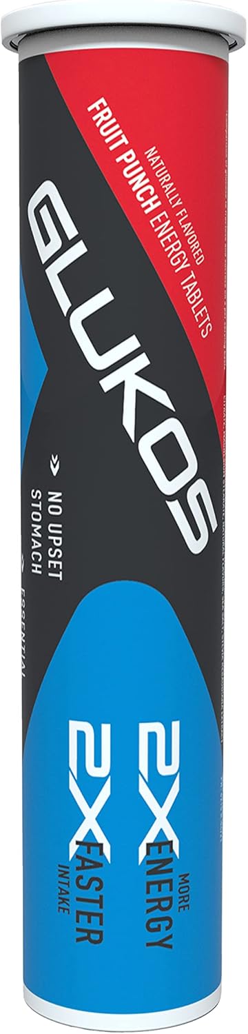 14 Glukos Energy Chewable Tablets in Fruit Punch Flavor - Convenient Energy Boost