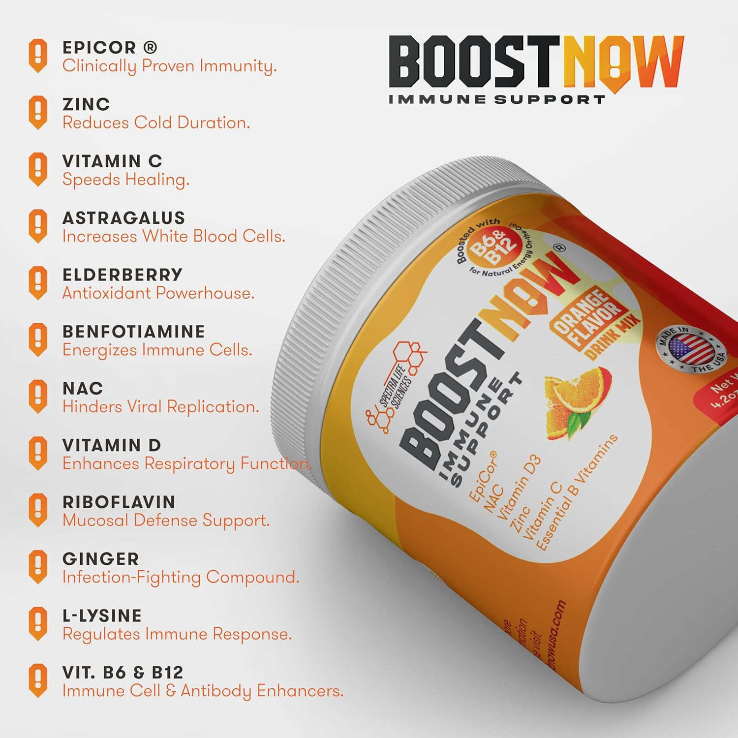 14-in-1 Immune Support Powder with Vitamin C, D-3, Zinc, Elderberry & More - Boost Your Immunity Fast