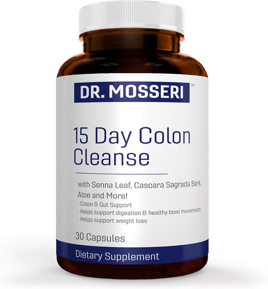 15-Day Colon Cleanse & Detox for  Slimming Formula , Gut Health, and Digestion - Relieves Constipation and Bloating - Supports Metabolism - Senna Leaf, Aloe, Psyllium Husk.