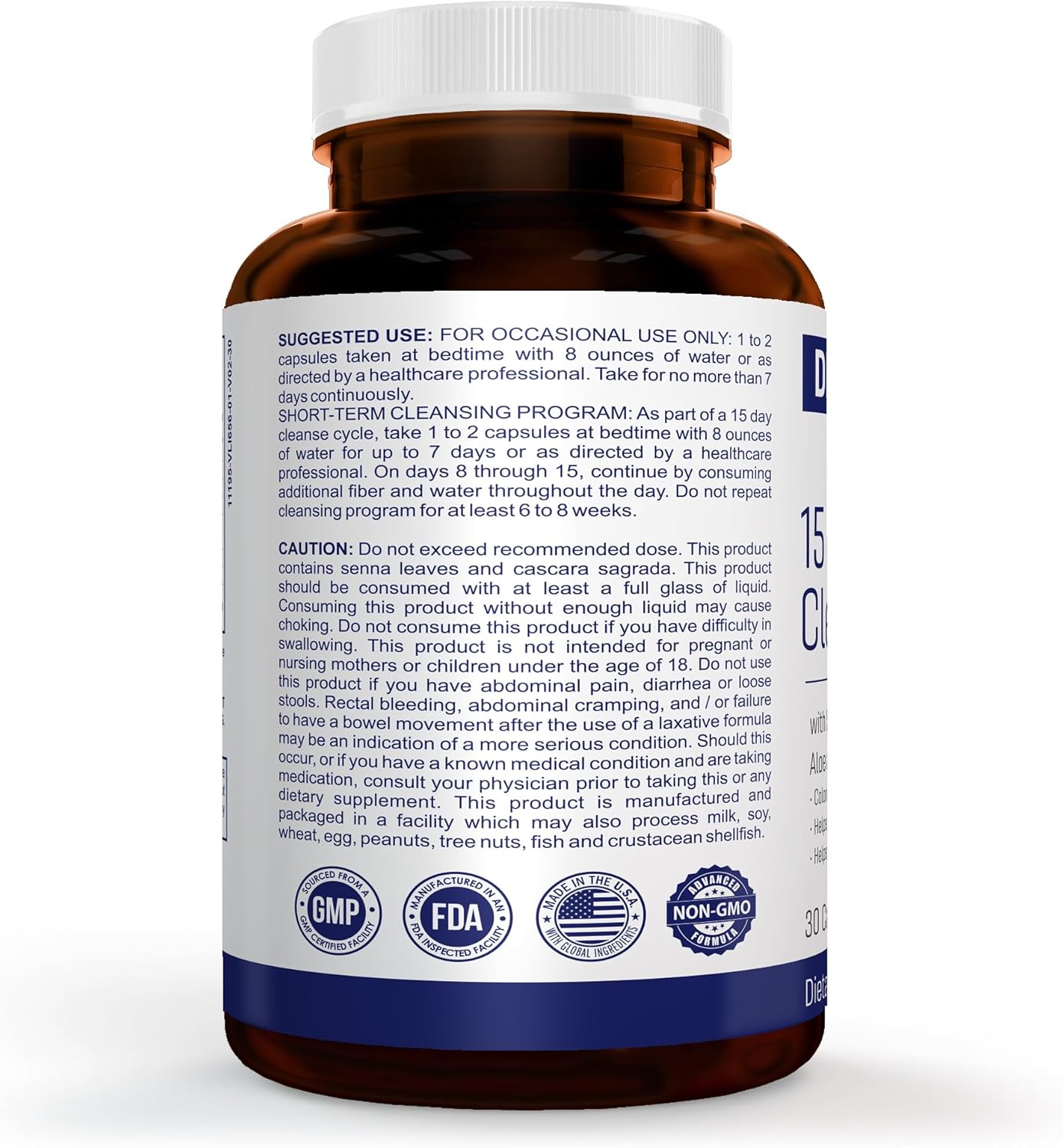 15-Day Colon Cleanse & Detox for Slimming Formula , Gut Health, and Digestion - Relieves Constipation and Bloating - Supports Metabolism - Senna Leaf, Aloe, Psyllium Husk.