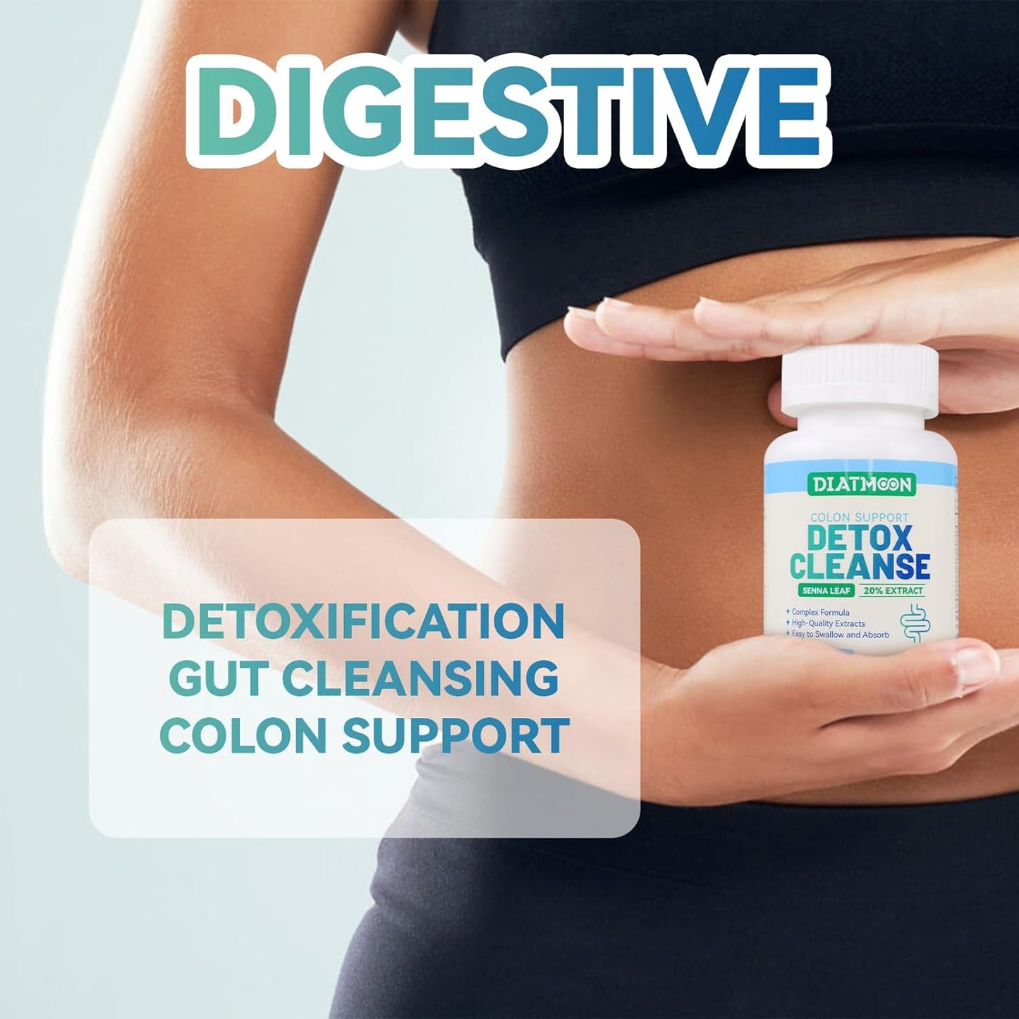 15-Day DIATOMACEOUS EARTH Gut Cleanse Capsules, Colon Support & Detox, Non-GMO, Vegan, Gluten-Free, 30ct