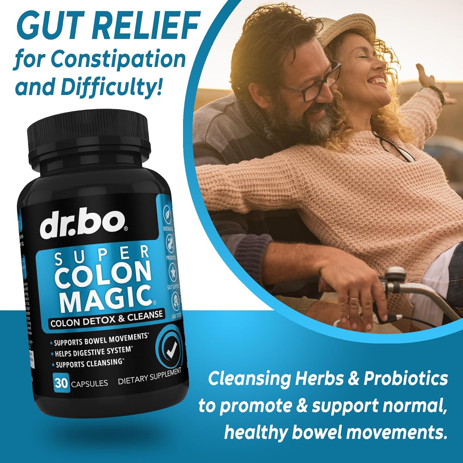 15 Day Dr. BO Colon Cleanse Detox & Kidney Liver Cleanse Supplement - Probiotic Pills for Bowel Movement and Urinary Health