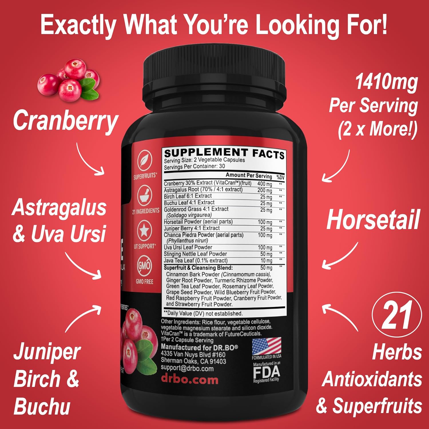 15 Day Dr. BO Colon Cleanse Detox & Kidney Liver Cleanse Supplement - Probiotic Pills for Bowel Movement and Urinary Health