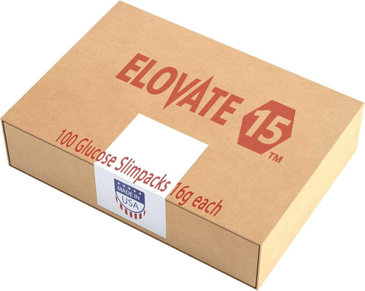 15 Packets of Elovate Glucose Powder - Fast-Acting Alternative to Gels and Tablets - Cherry Flavored Dextrose Powder - Gluten-Free