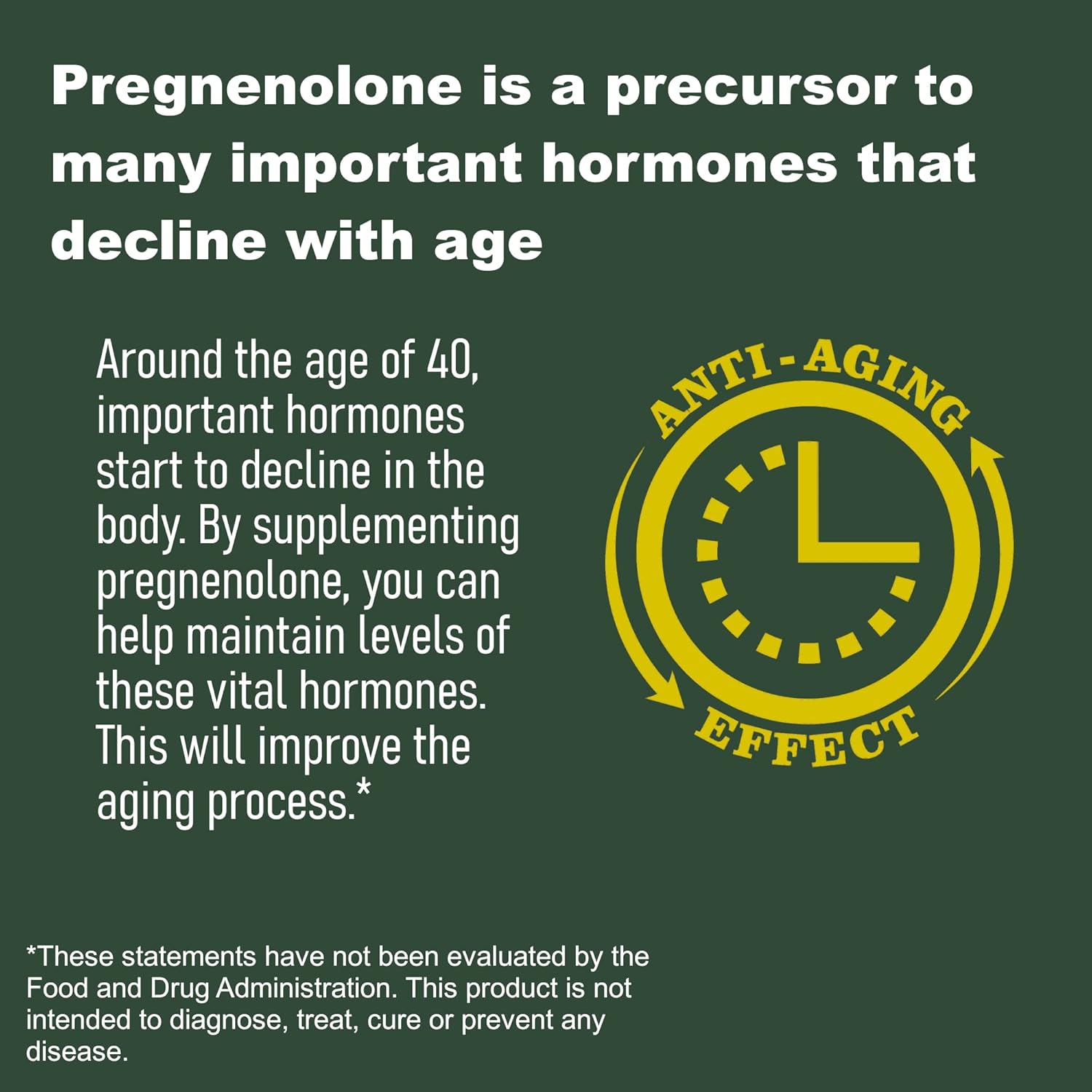 150 Capsules of LifeLink Pregnenolone 30mg for Immune System, Anti-Aging, Memory, and Cognition Support - Gluten Free, Non-GMO, Made in USA
