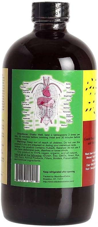 16 oz. BSD Blackseed & Bitters Detox with 30 Herbs - Natural Detoxification Support