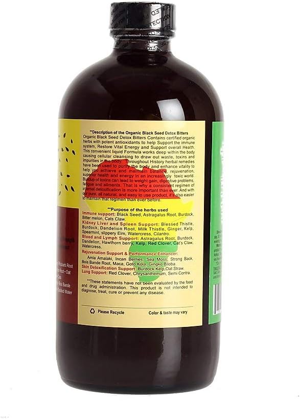 16 oz. BSD Blackseed & Bitters Detox with 30 Herbs - Natural Detoxification Support
