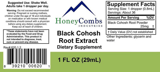 16oz Blue Cohosh Liquid Extract - Supports Memory, Nerves, Menstruation - Alcohol-Free by HoneyCombs Industries