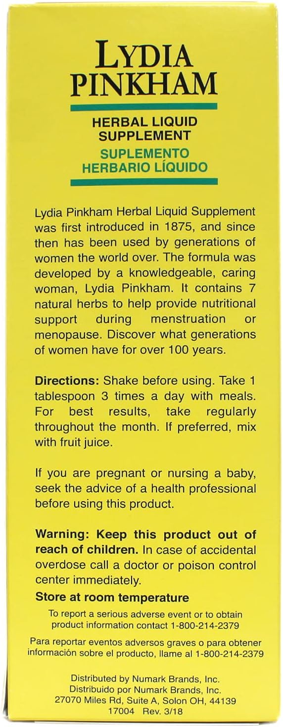 16oz Lydia Pinkham Herbal Liquid - Natural Remedy for Women's Health - Herbal Supplement