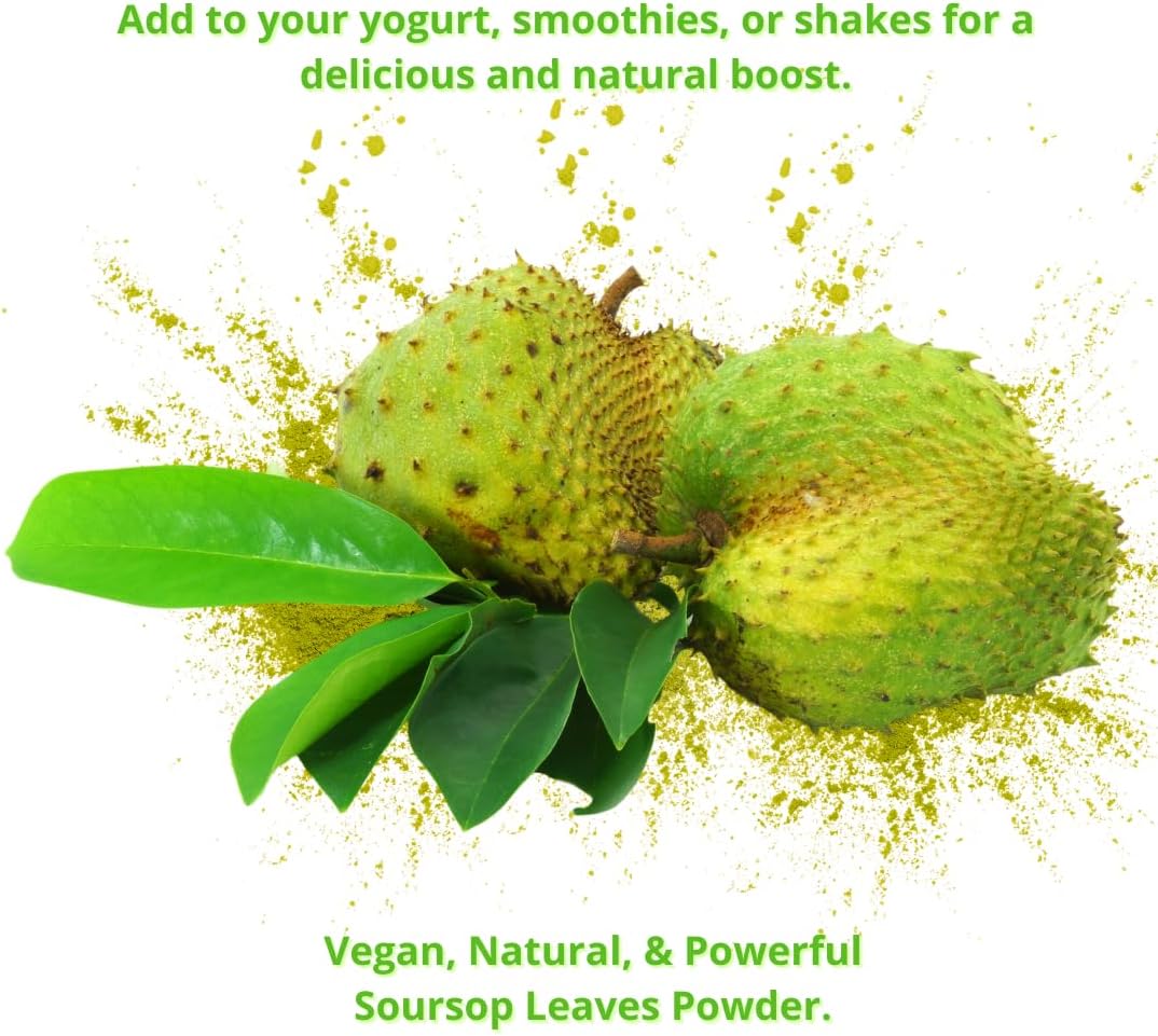16oz Pure Soursop Leaf Powder - Natural Graviola Hoja de Guanábana from Mexico | Gluten-Free, Sugar-Free, Vegan | Premium Quality