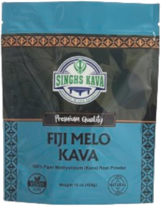 16oz SINGHS Premium Noble Fijian WAKA Kava Root Powder - High Quality Fiji Kava Root Powder