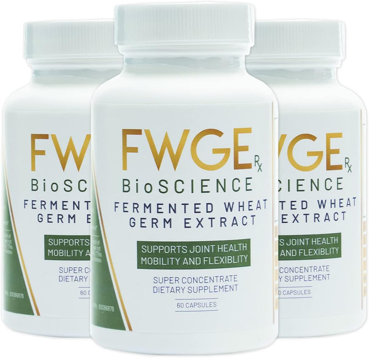 180 Capsules FWGE Rx BioSCIENCE Spermidine Joint Health Supplement for Mobility, Flexibility, Inflammation, and Cell Health - Non-GMO, Gluten-Free, Sugar-Free, Vegan Formula